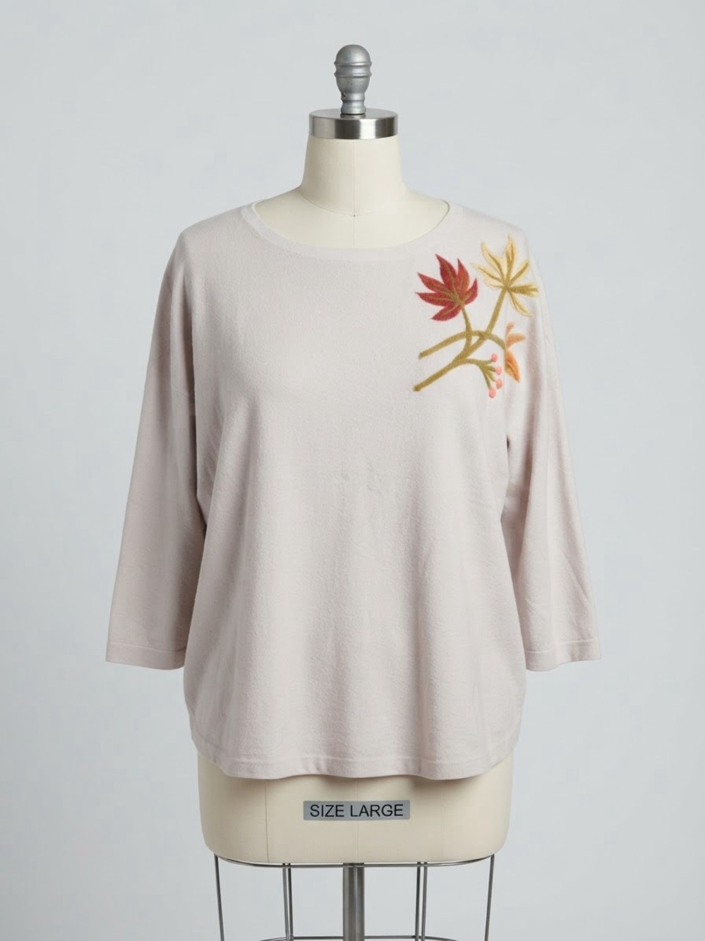 Cream Fall Leaf Sweater